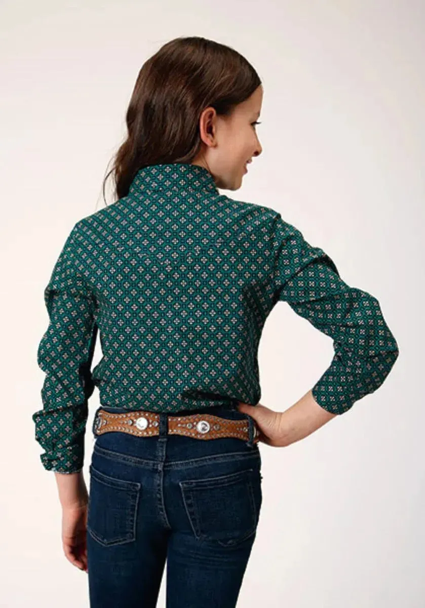 Roper Forest (Green) - Girl's Western Snap Shirts