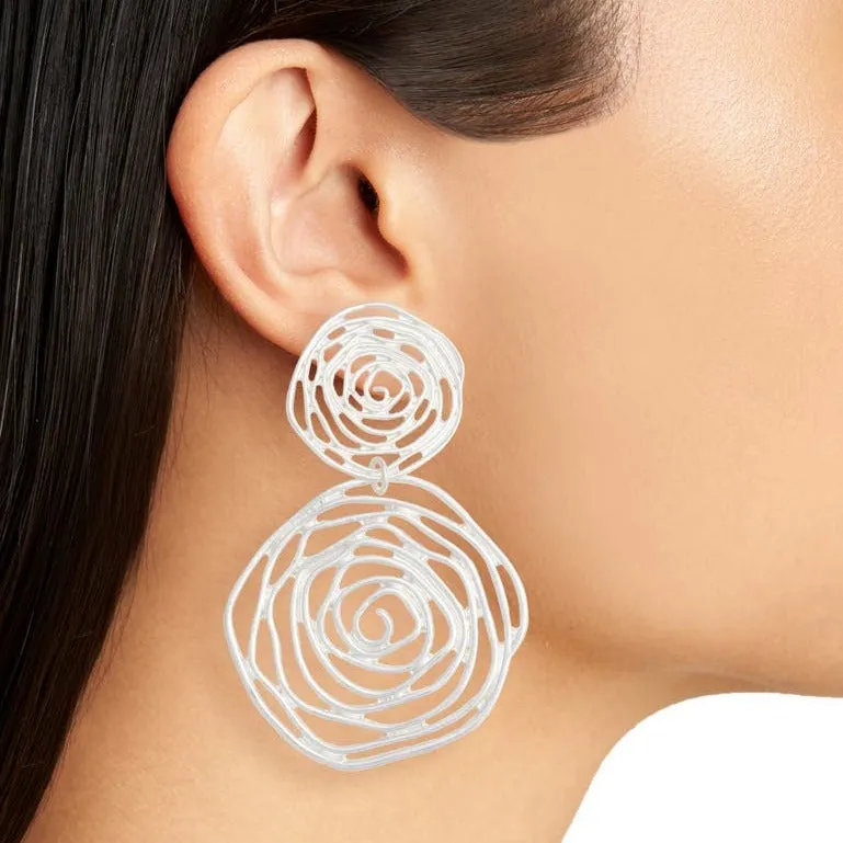 Rose Cut-out Earrings