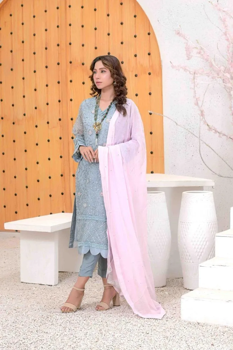 Ruby Couture - Shazmeen - 3 Piece - Organza & Silk