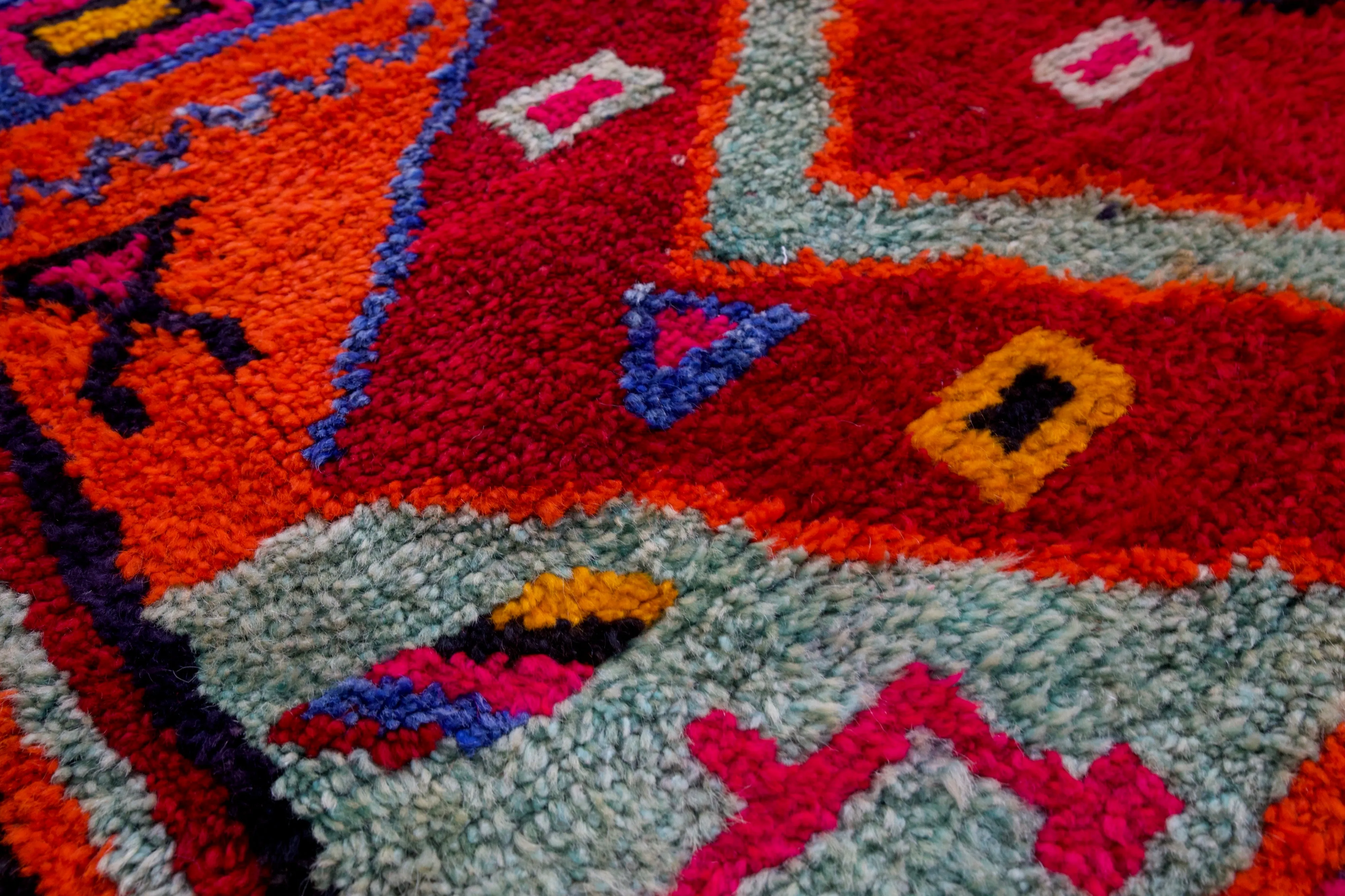 Semi-Antique Turkish Tulu Rug