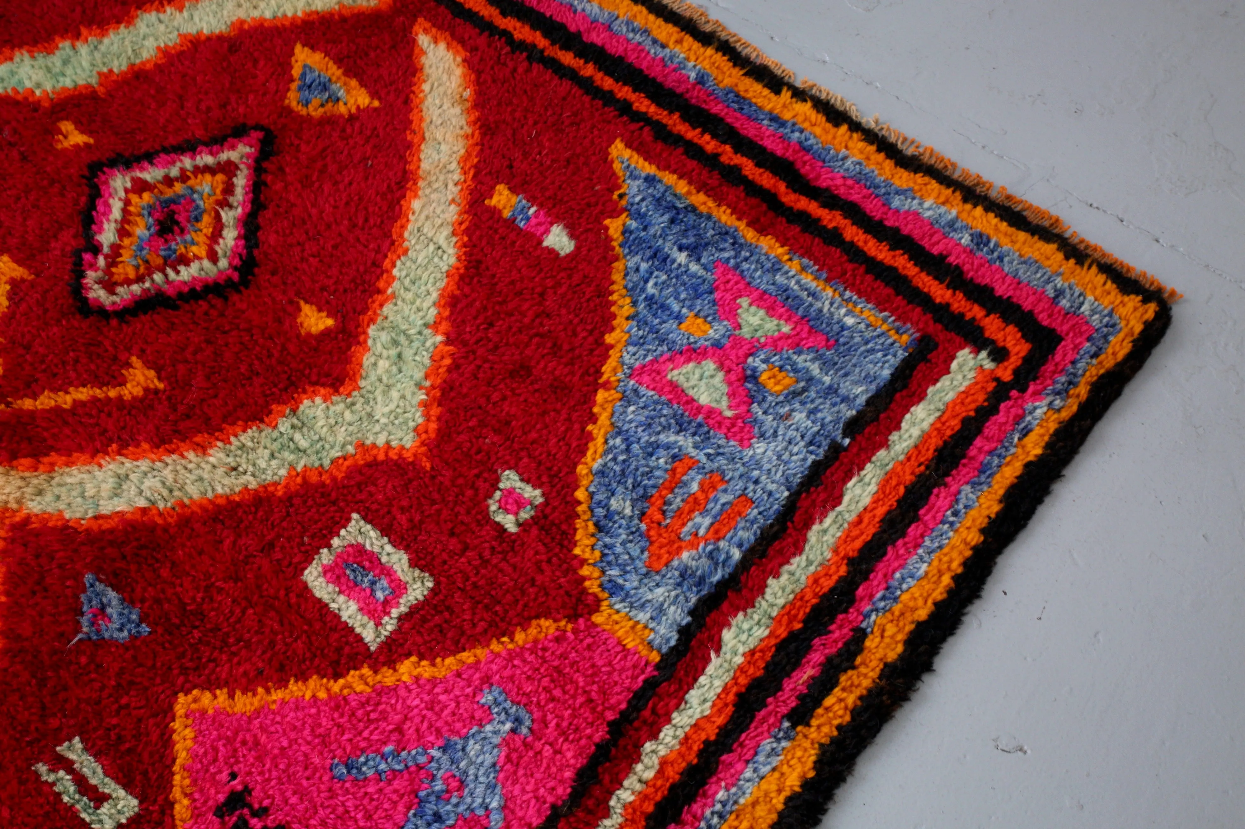 Semi-Antique Turkish Tulu Rug