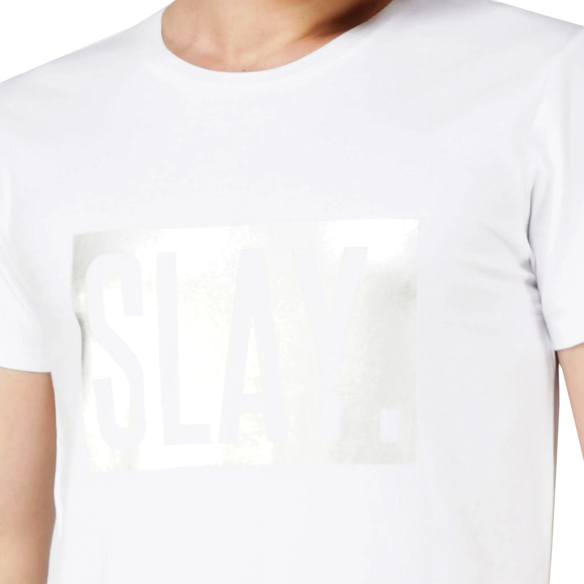 SLAY. Men's Limited Edition Silver Foil Reflective Print T-shirt