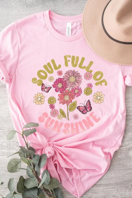 Soul Full Sunshine Floral Graphic T Shirt