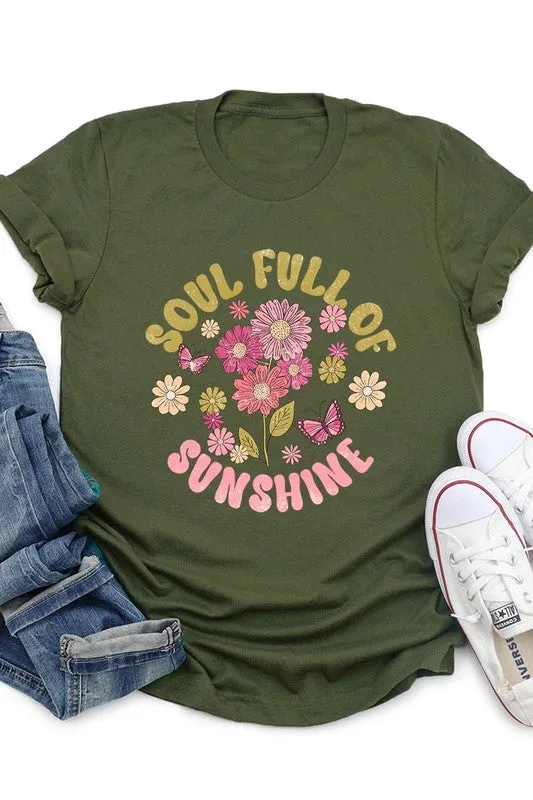 Soul Full Sunshine Floral Graphic T Shirt