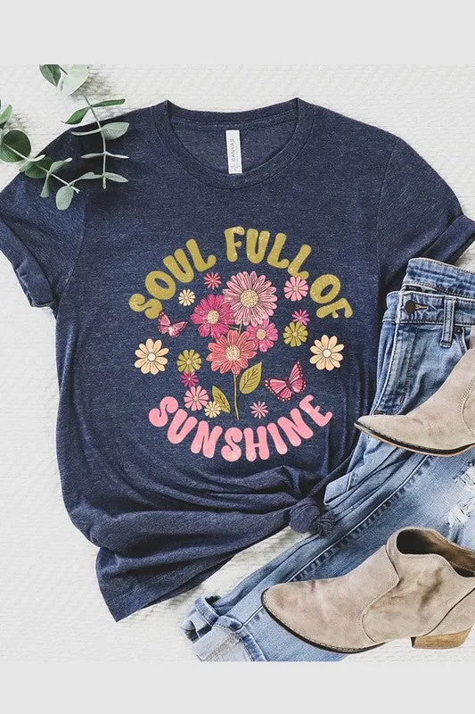 Soul Full Sunshine Floral Graphic T Shirt