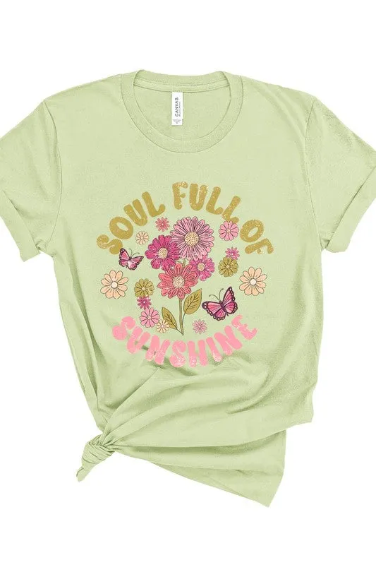 Soul Full Sunshine Floral Graphic T Shirt