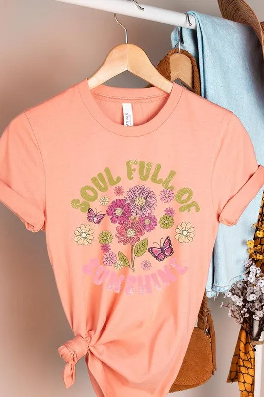 Soul Full Sunshine Floral Graphic T Shirt