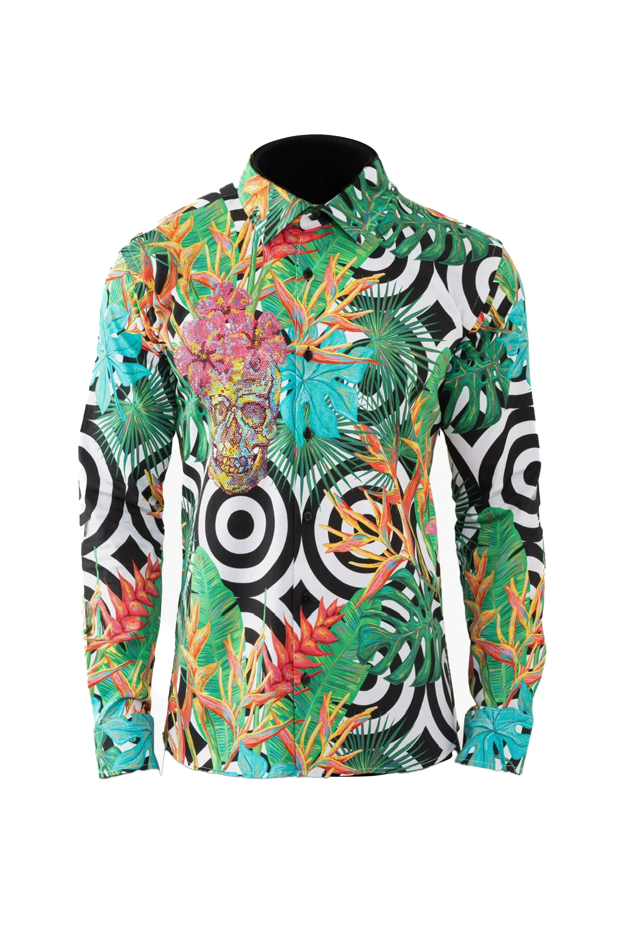 Tropical Visionary Cotton Men's Casual Shirt