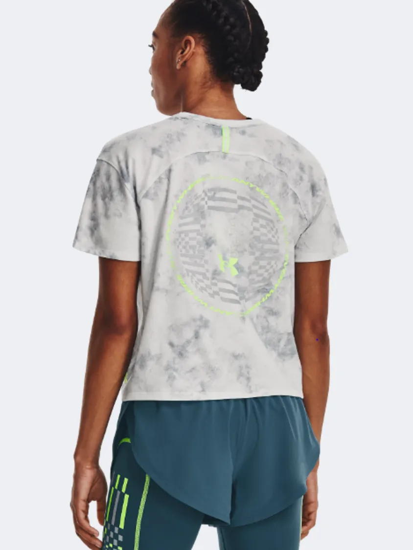 Under Armour Run Anywhere Graphic Women Running T-Shirt Gray/Blue