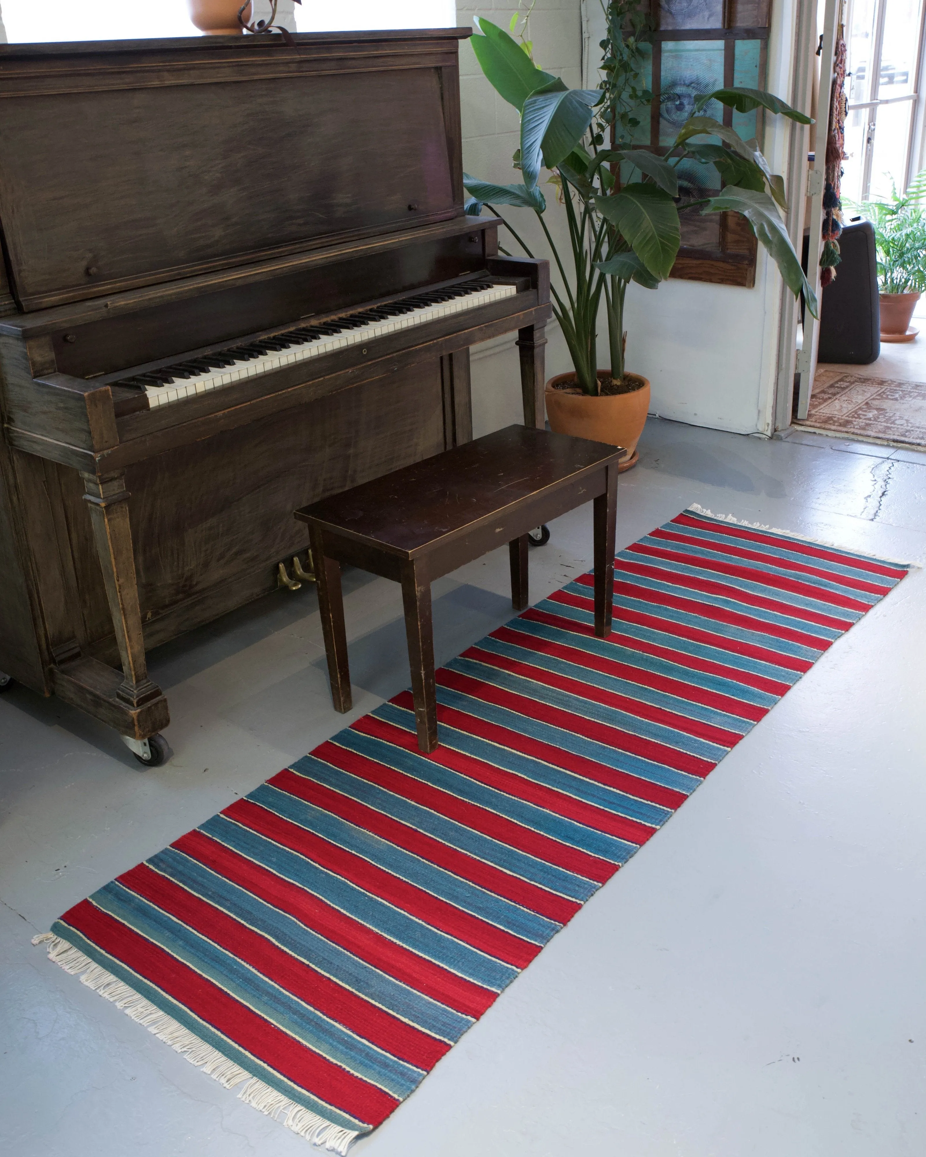 Vintage Anatolian kilim runner 2'6"x 7'9"