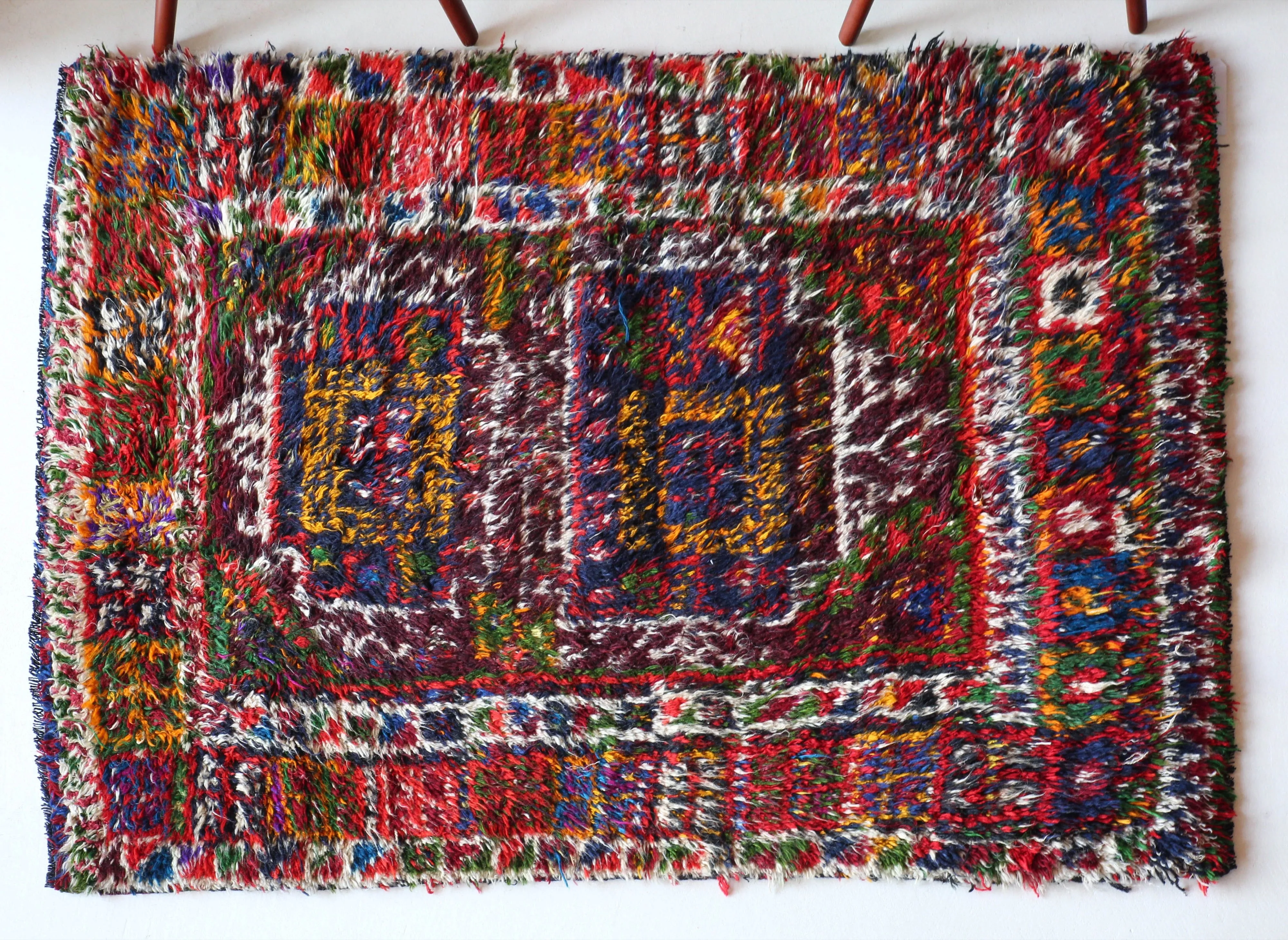 Vintage central Anatolian Tulu Rug 4'4"x6'