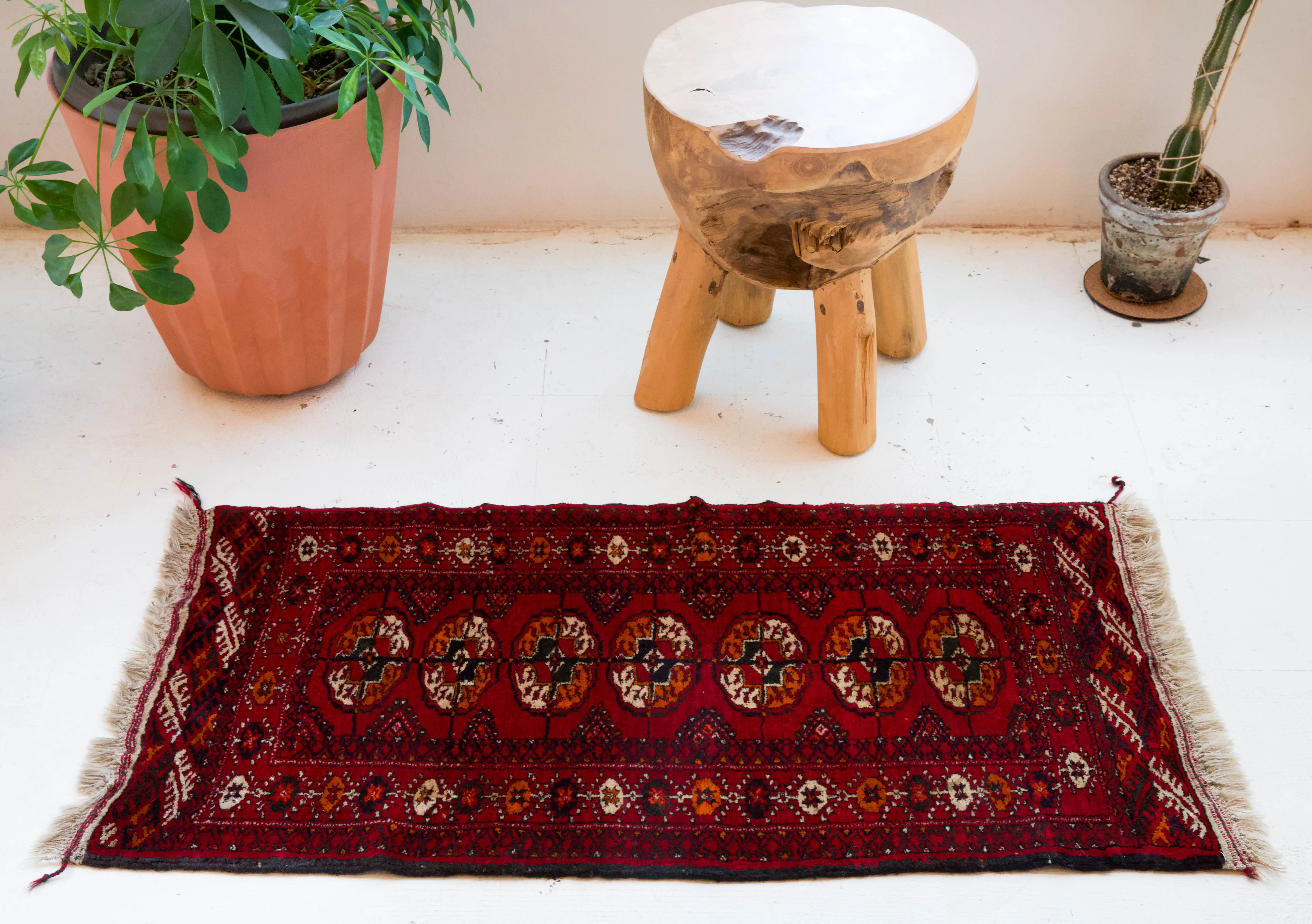 Vintage Mini Tekke Turkmen Rug 20"x41"