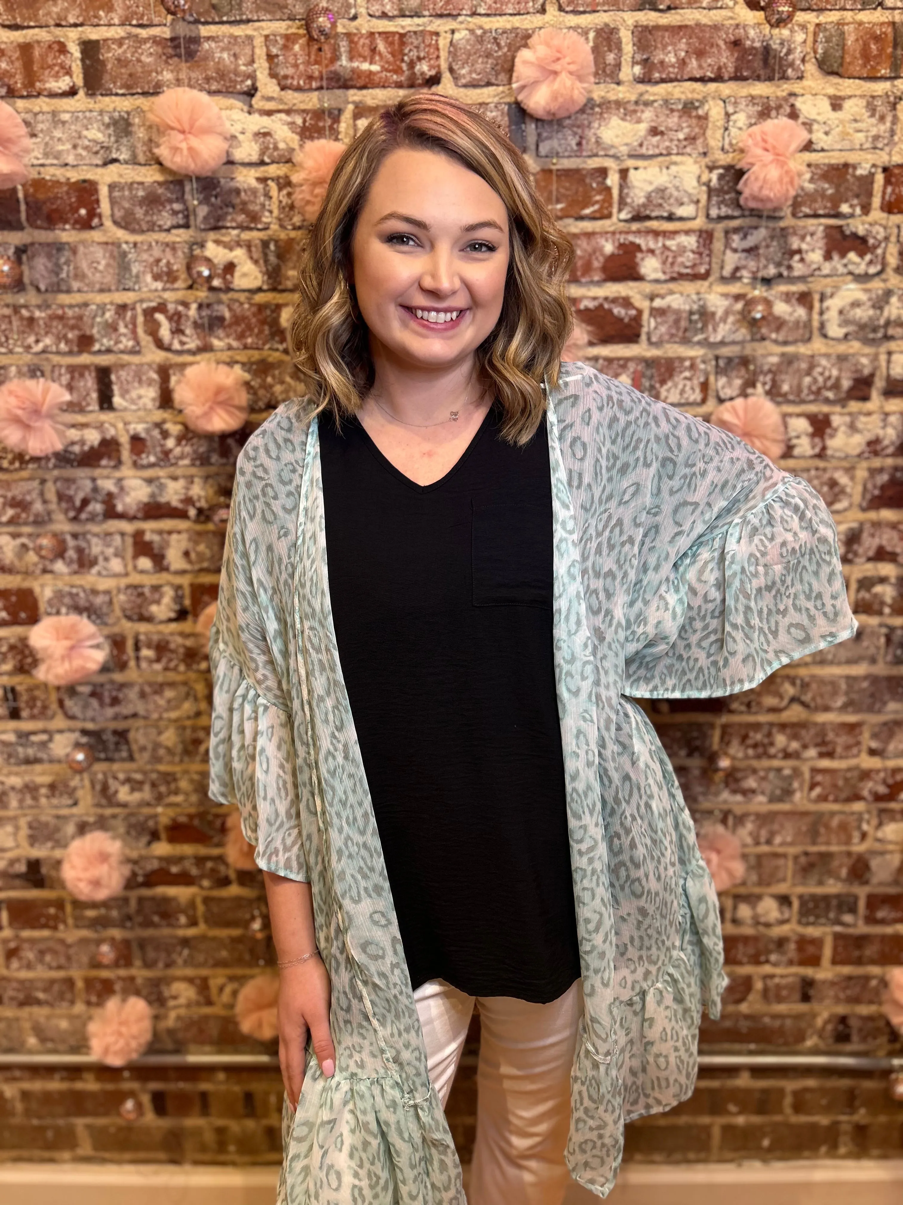 Wild About Mint Kimono